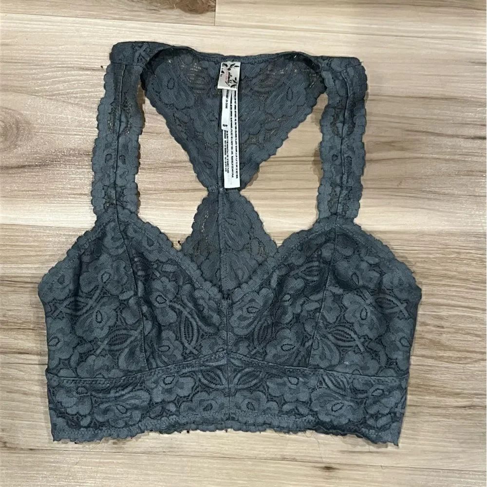 Intimately Free People Grey Lace Bralette Women’s XS